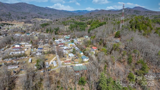 bird's eye view featuring a mountain view