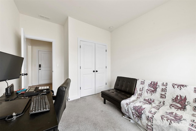 carpeted office with visible vents