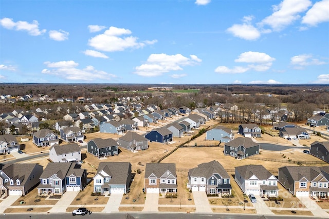 drone / aerial view with a residential view