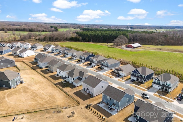 bird's eye view featuring a residential view