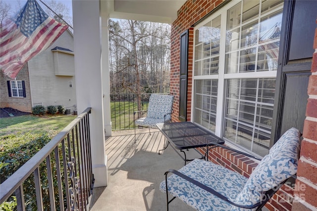 balcony with covered porch