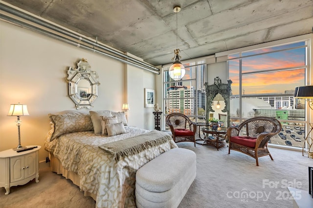 view of carpeted bedroom