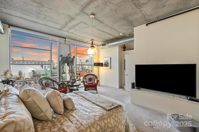 view of carpeted bedroom