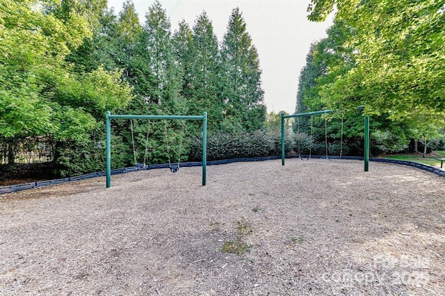 view of community jungle gym