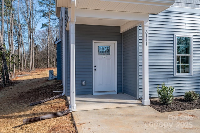 view of doorway to property