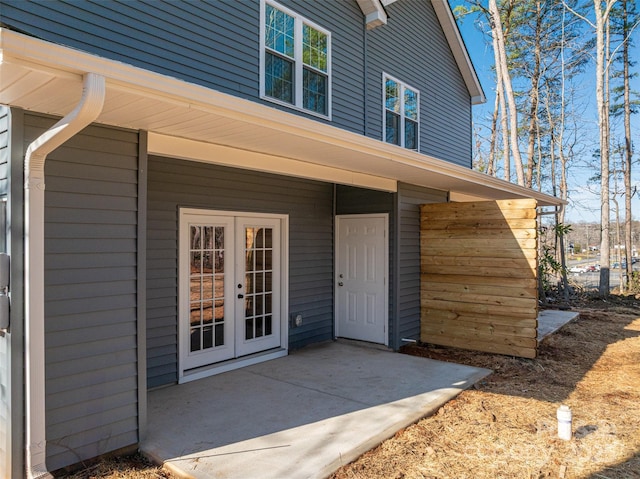 view of exterior entry with french doors