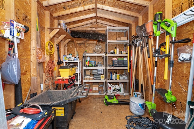 view of storage room