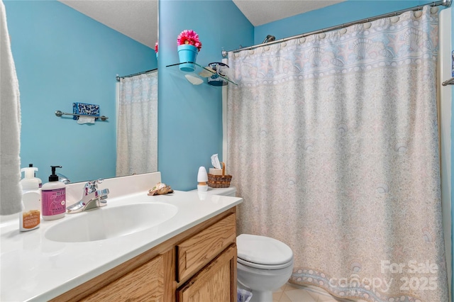 bathroom with toilet and vanity