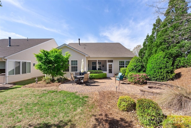 4001 Perth Rd, Fort Mill, SC 29707 - rear view of house featuring a yard, a patio, and a shingled roof