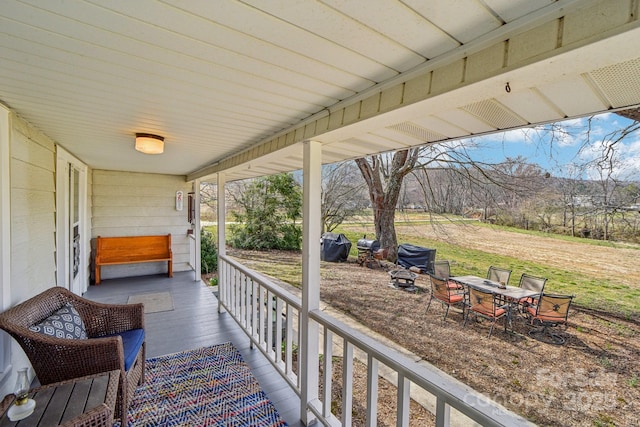 view of patio with covered porch