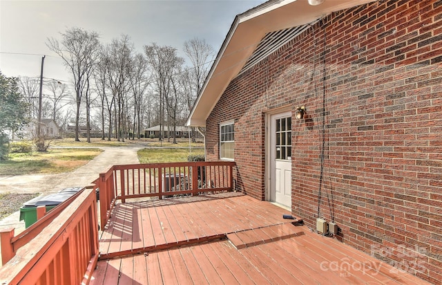 view of wooden deck