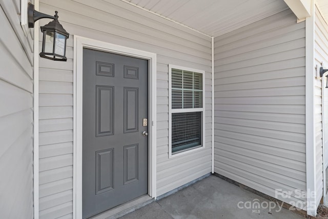 view of doorway to property