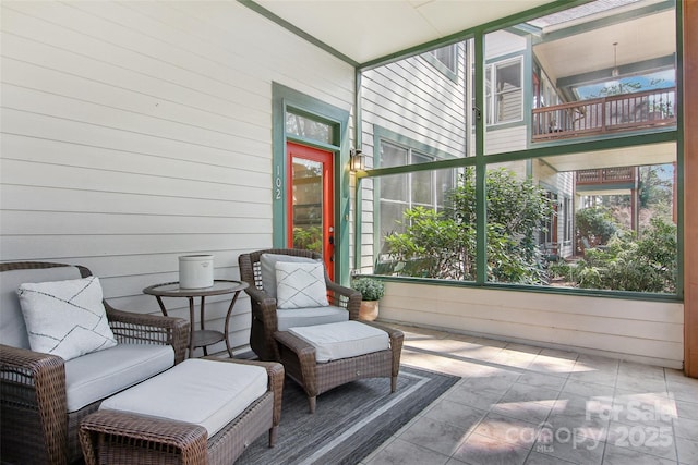 view of sunroom / solarium
