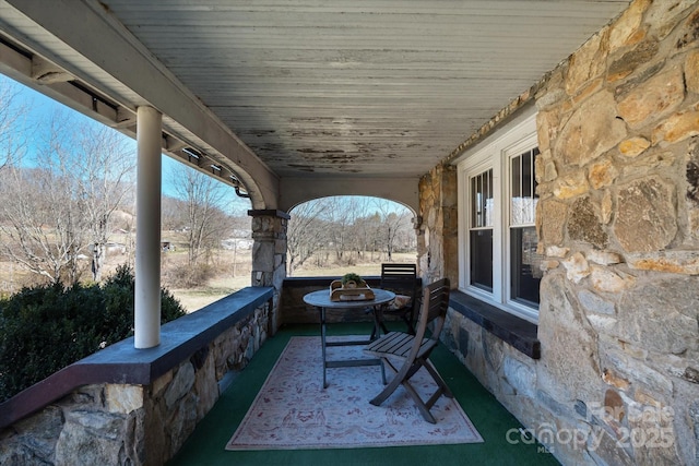 view of patio with a porch