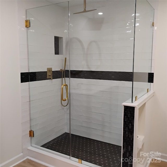 2545 Stockbridge Dr, Charlotte, NC 28210 - full bath with a stall shower and baseboards