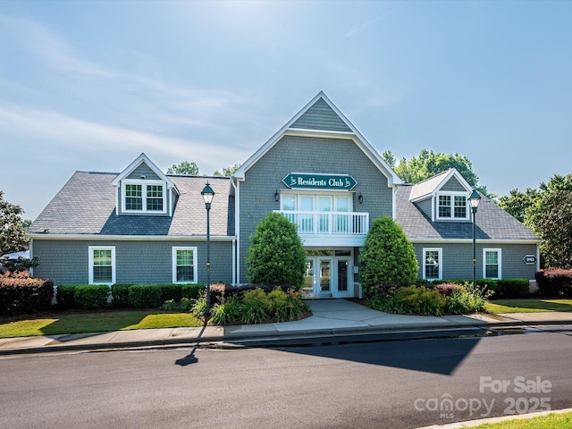 view of front of property with french doors