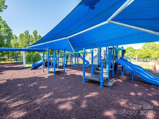 view of community jungle gym