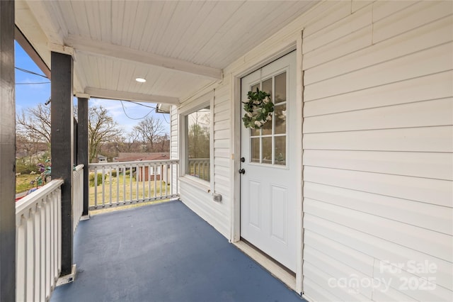 exterior space with a porch