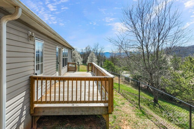 6 Clark Meadow Ln, Candler, NC 28715 - wooden terrace with a fenced backyard