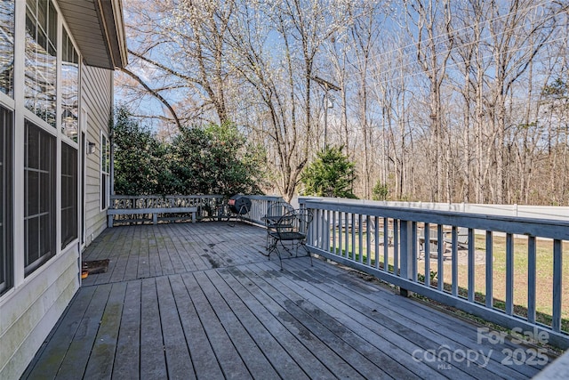 view of wooden terrace