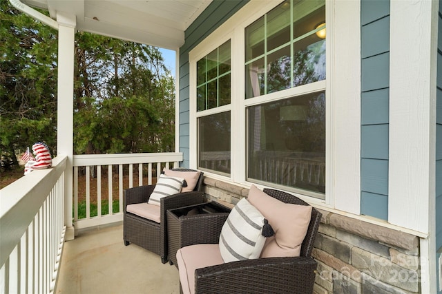 balcony with a porch