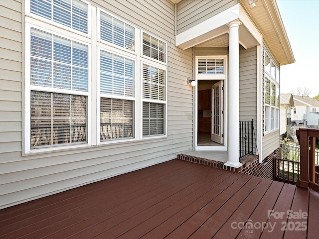 view of wooden terrace