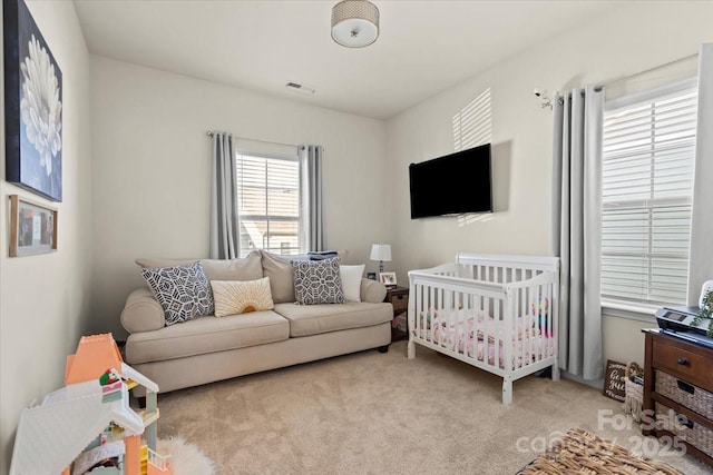 view of carpeted bedroom