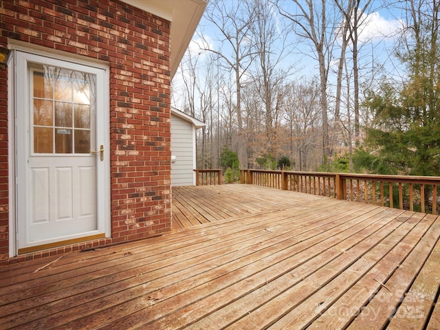 view of wooden deck