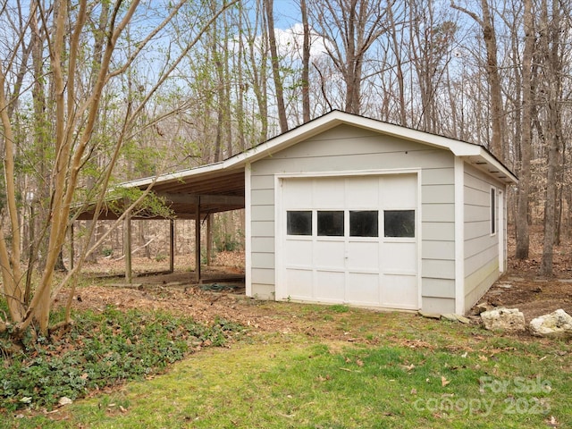 garage with a garage