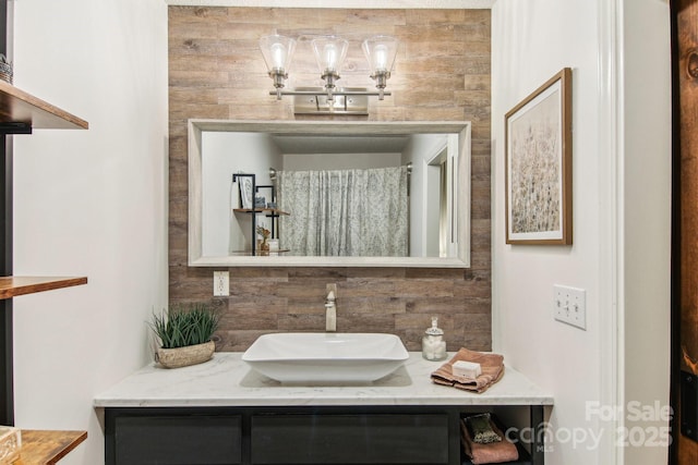 bathroom featuring vanity