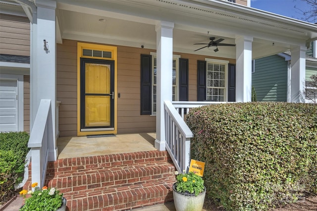 entrance to property featuring a porch