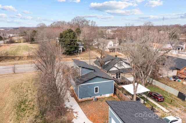 aerial view with a residential view