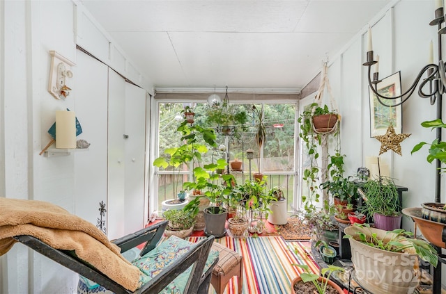 view of sunroom