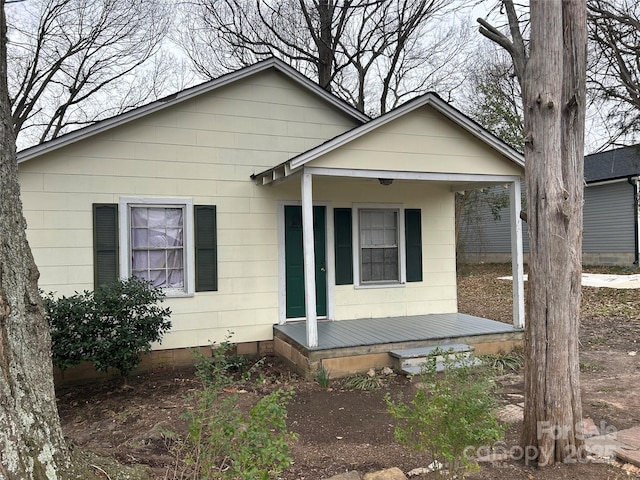 bungalow with covered porch