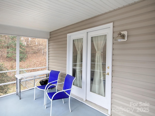 view of sunroom