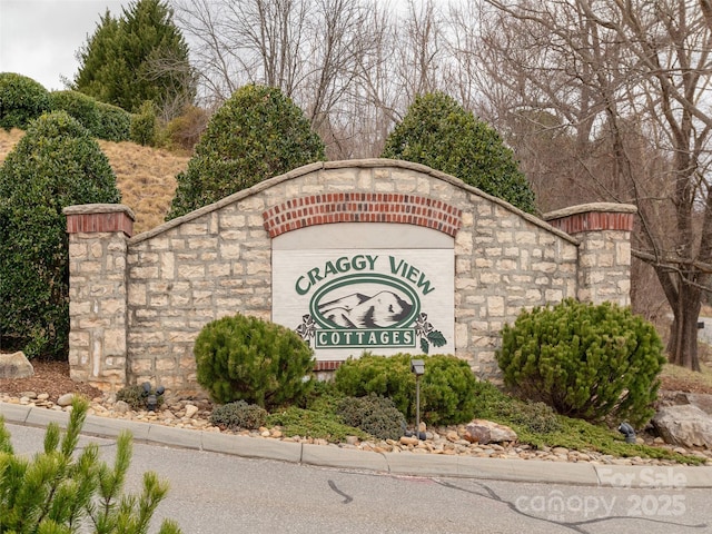 view of community sign