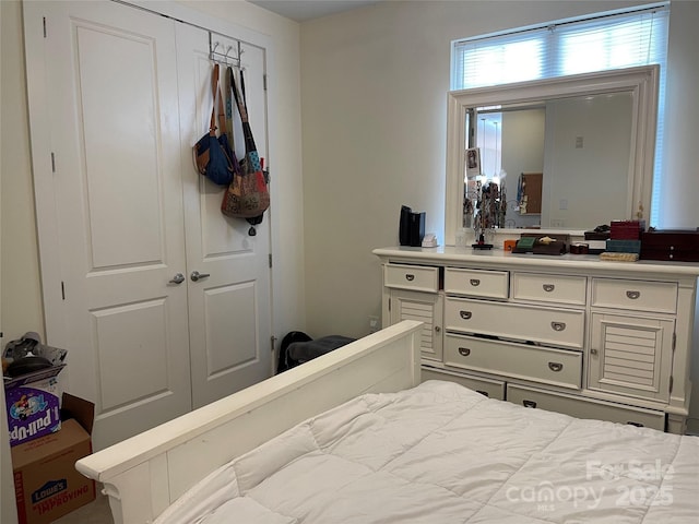 bedroom with a closet