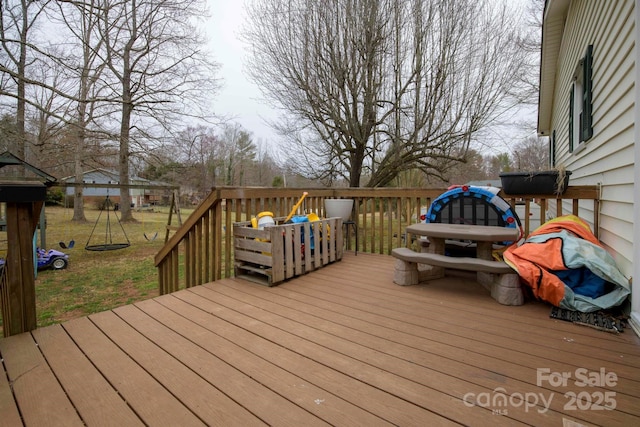 view of wooden terrace