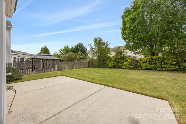 view of patio / terrace featuring a gazebo