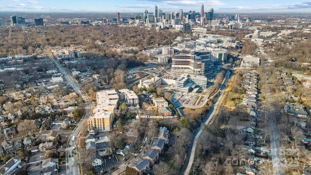 drone / aerial view featuring a view of city