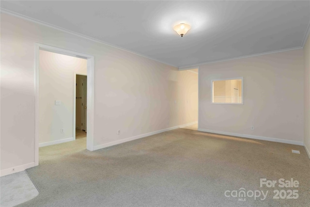357 Beechnut Dr, Hendersonville, NC 28739 - empty room with ornamental molding, carpet flooring, and baseboards