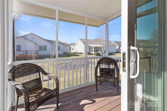 357 Beechnut Dr, Hendersonville, NC 28739 - sunroom / solarium featuring a residential view