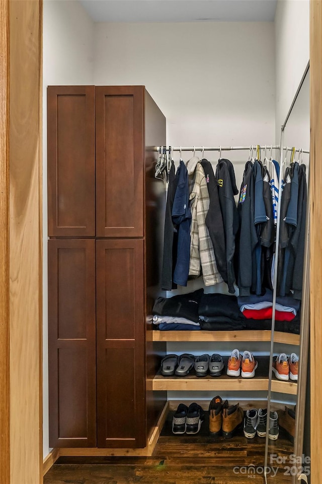 interior space with wood finished floors