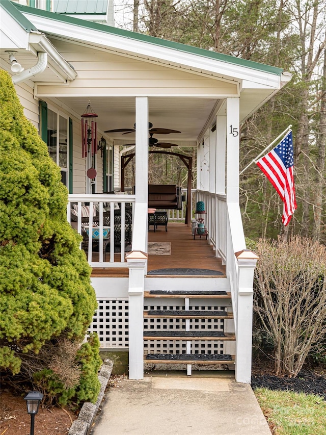 exterior space featuring a porch