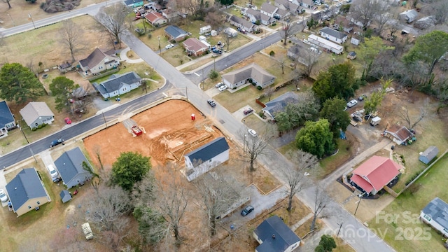 aerial view with a residential view