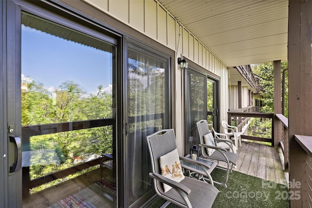 view of sunroom