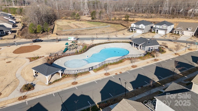 birds eye view of property