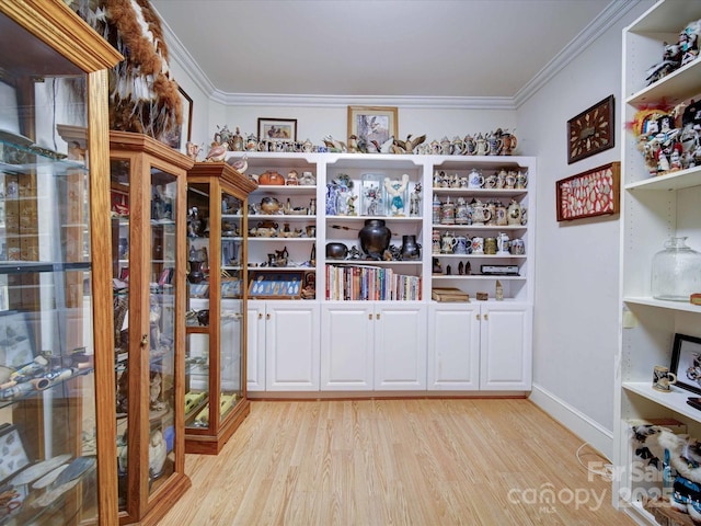 interior space featuring light wood-style flooring