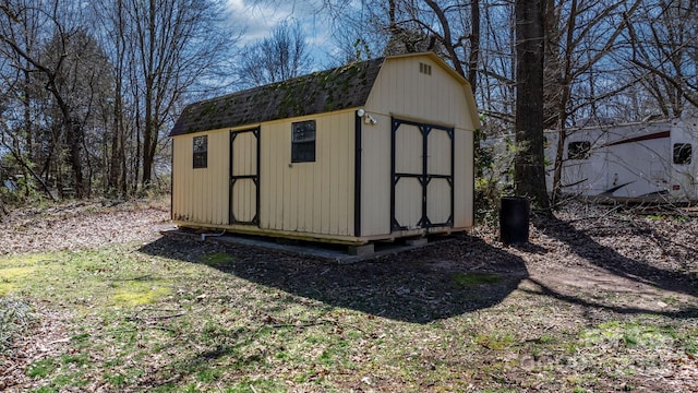 view of shed