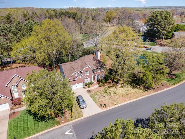 12723 Willingdon Rd, Huntersville, NC 28078 - bird's eye view featuring a wooded view